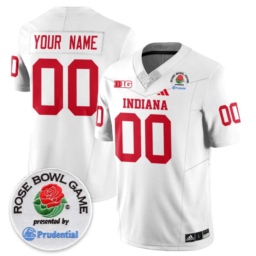 Custom Indiana Hoosiers Jersey Vapor Limited Rose Bowl Football Stitched by My Store NCAA Football Jerseys
