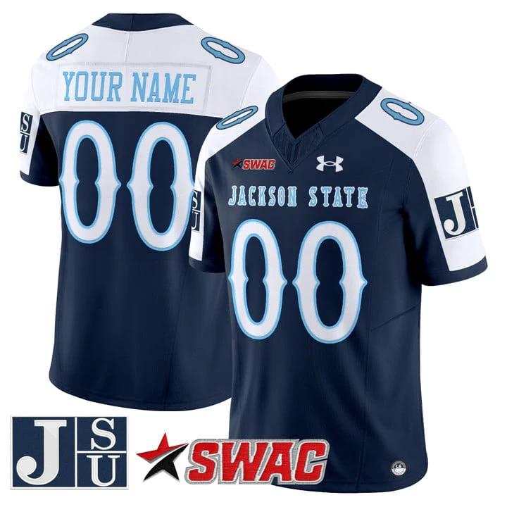 Custom Jackson State Tigers Jersey 2025 Vapor V2 Limited Stitched by My Store NCAA Football Jerseys
