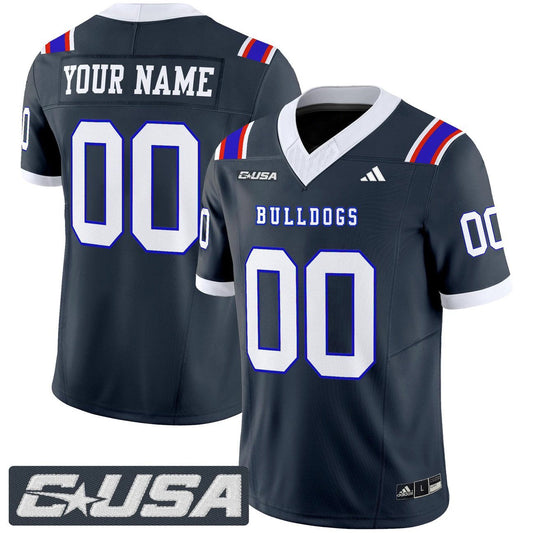 Custom Louisiana Tech Bulldogs Jersey 2025 Vapor Limited Stitched by My Store NCAA Football Jerseys