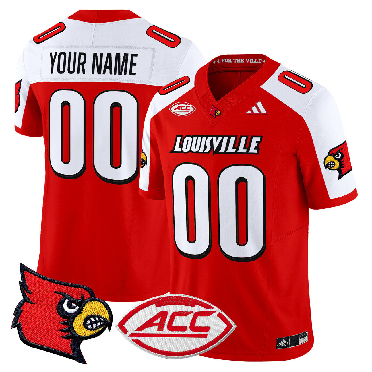 Custom Louisville Cardinals Jersey Name, Number 2025 Vapor Stitched by My Store NCAA Football Jerseys