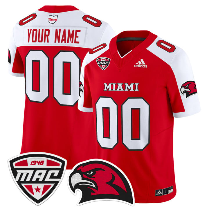 Custom Miami OH RedHawks Jersey Name, Number 2025 Vapor Limited Stitched by My Store NCAA Football Jerseys