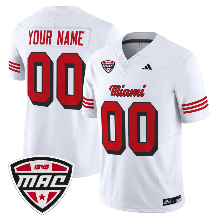 Custom Miami OH RedHawks Jersey Name, Number 2025 Vapor Limited Stitched by My Store NCAA Football Jerseys