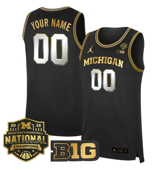Custom Michigan Wolverines Jersey 2026 National Champions Stitched by My store basketball