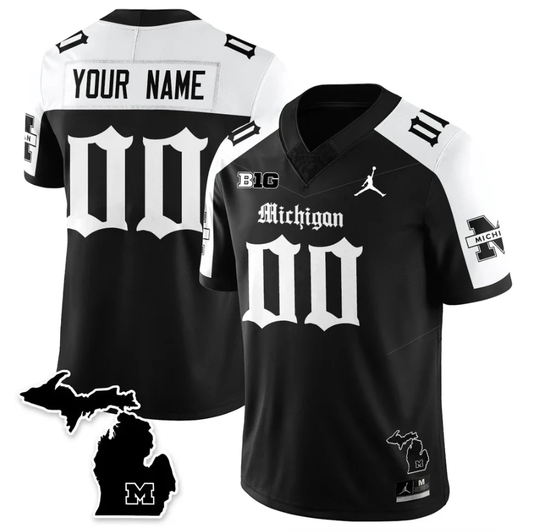 Custom Michigan Wolverines Jersey Gothic Vapor Limited Football Stitched by My Store NCAA Football Jerseys