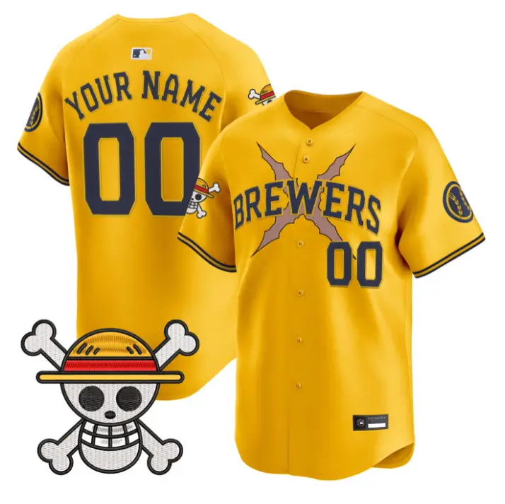 Custom Milwaukee Brewers Jersey Name, Number One Piece Premier Stitched by My Store