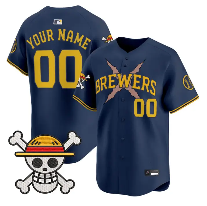 Custom Milwaukee Brewers Jersey Name, Number One Piece Premier Stitched by My Store
