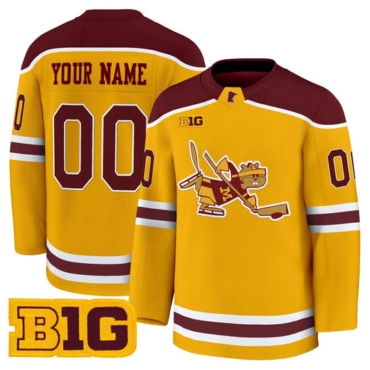 Custom Minnesota Golden Gophers Jersey Name, Number 2025-26 Premium Stitched by Hockey David