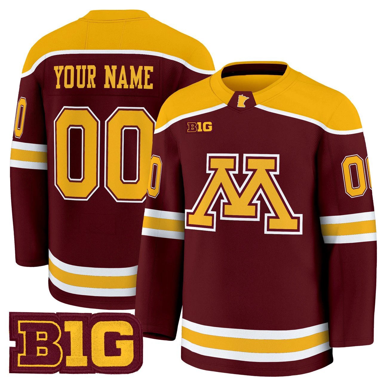 Custom Minnesota Golden Gophers Jersey Name, Number 2025-26 Premium Stitched by Hockey David