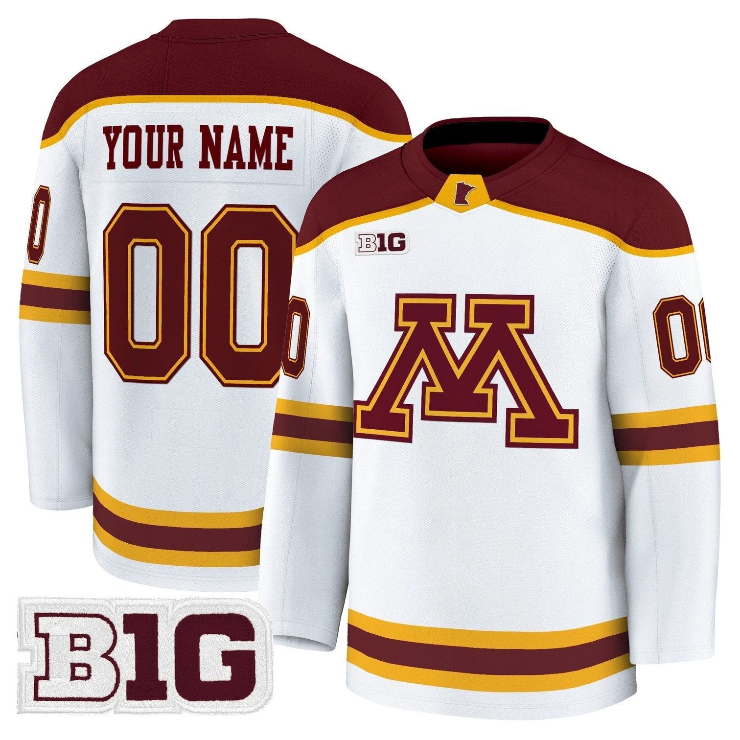 Custom Minnesota Golden Gophers Jersey Name, Number 2025-26 Premium Stitched by Hockey David