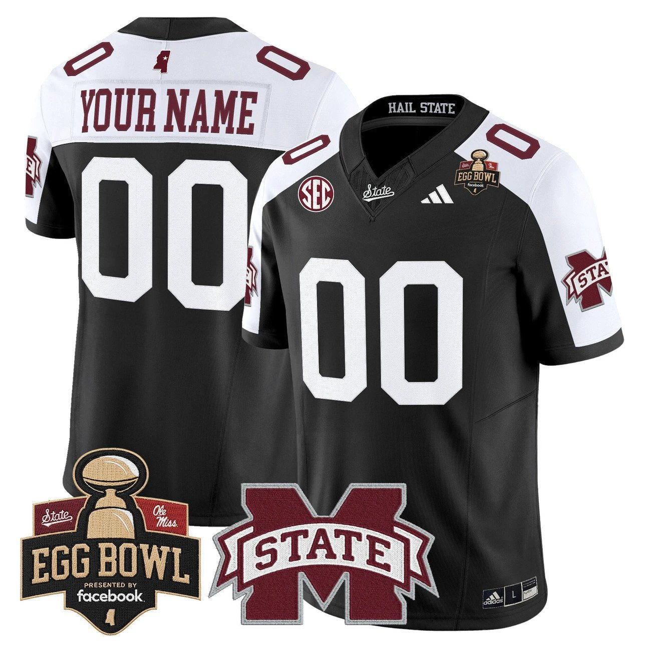 Custom Mississippi State Bulldogs Jersey 2025 Egg Bowl Stitched by My Store NCAA Football Jerseys