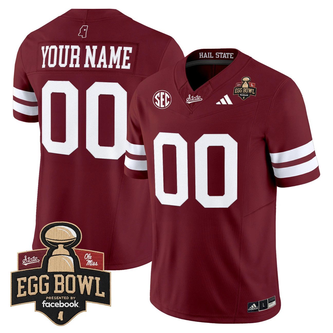 Custom Mississippi State Bulldogs Jersey 2025 Egg Bowl Stitched by My Store NCAA Football Jerseys