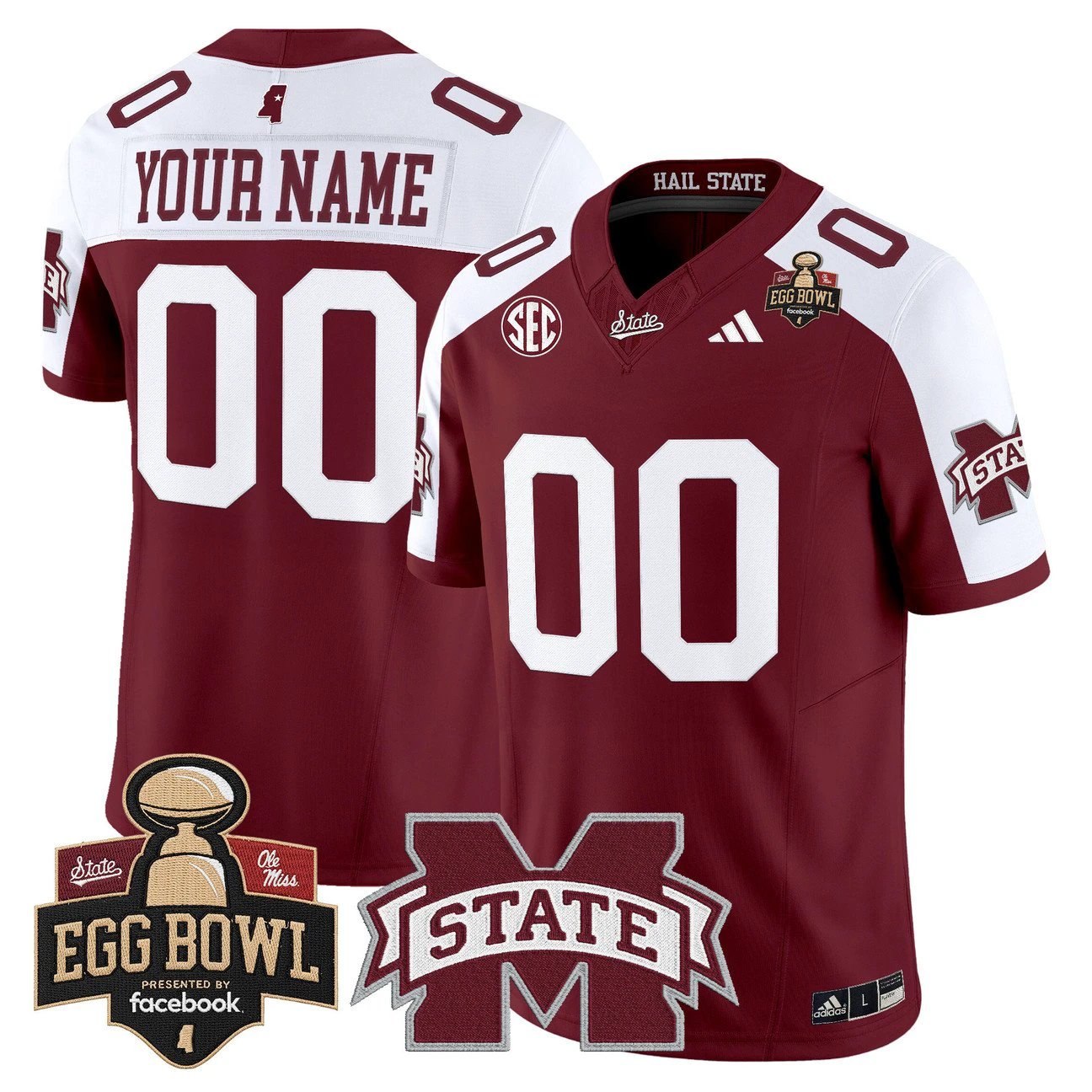 Custom Mississippi State Bulldogs Jersey 2025 Egg Bowl Stitched by My Store NCAA Football Jerseys