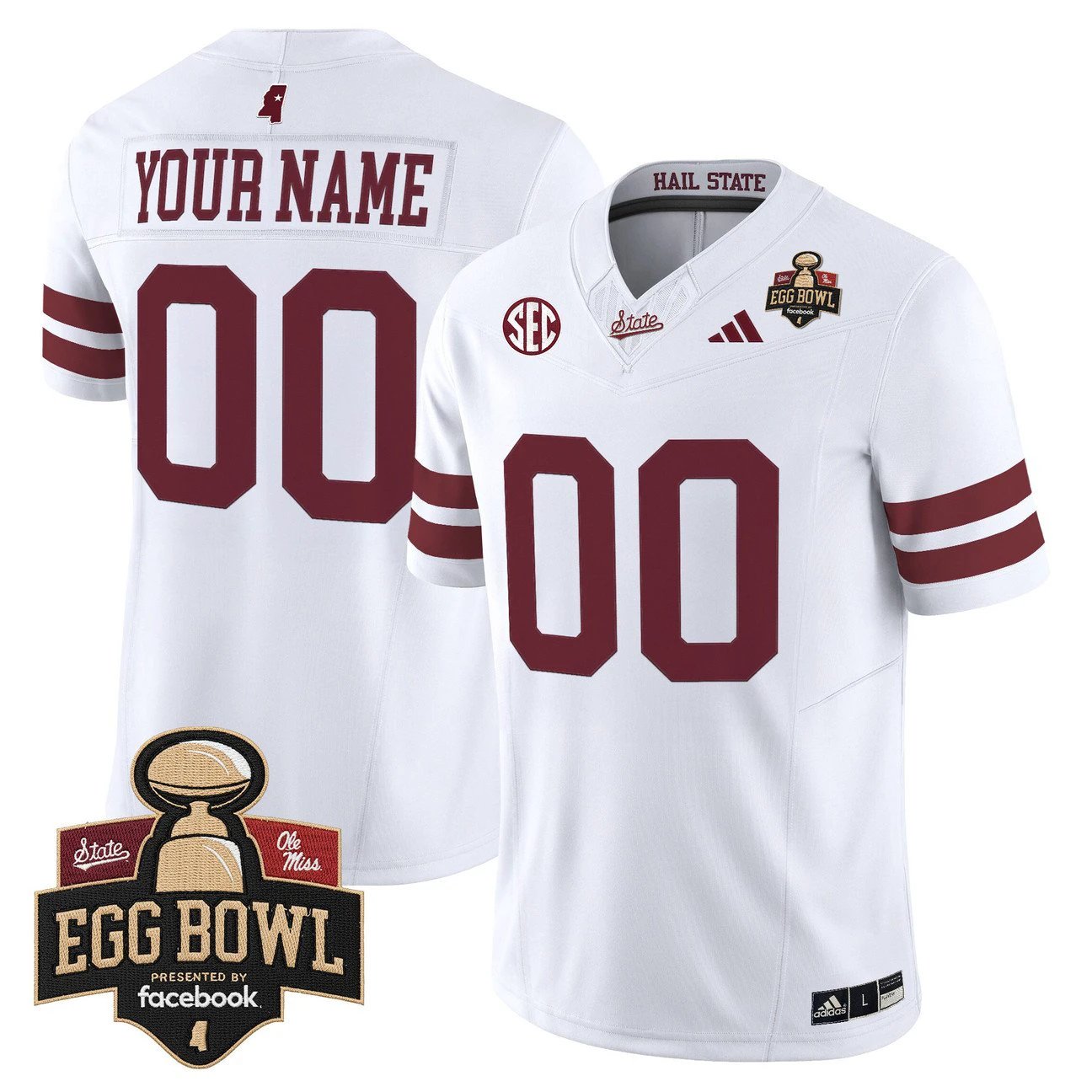 Custom Mississippi State Bulldogs Jersey 2025 Egg Bowl Stitched by My Store NCAA Football Jerseys