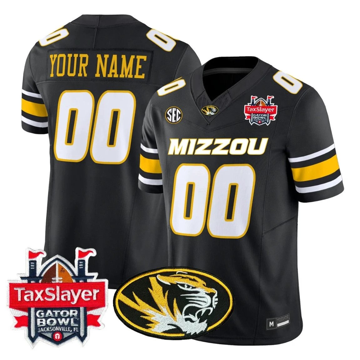 Custom Missouri Tigers Jersey 2025 Gator Bowl Vapor Limited Stitched by My Store NCAA Football Jerseys