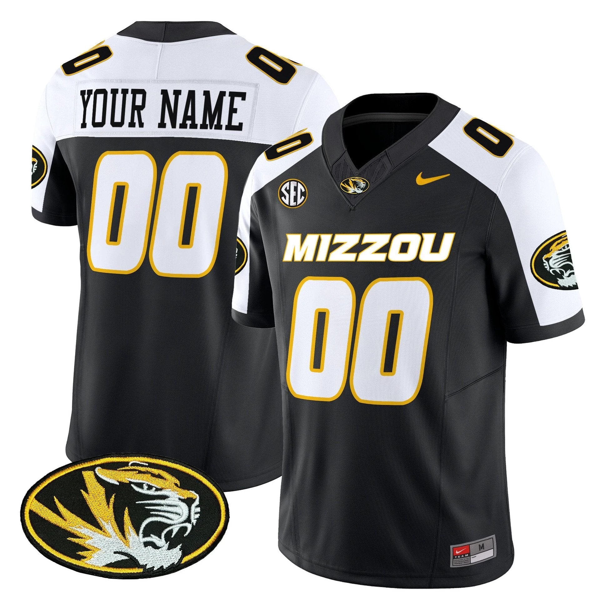 Custom Missouri Tigers Jersey Name, Number 2025 Vapor Limited Stitched by My Store NCAA Football Jerseys
