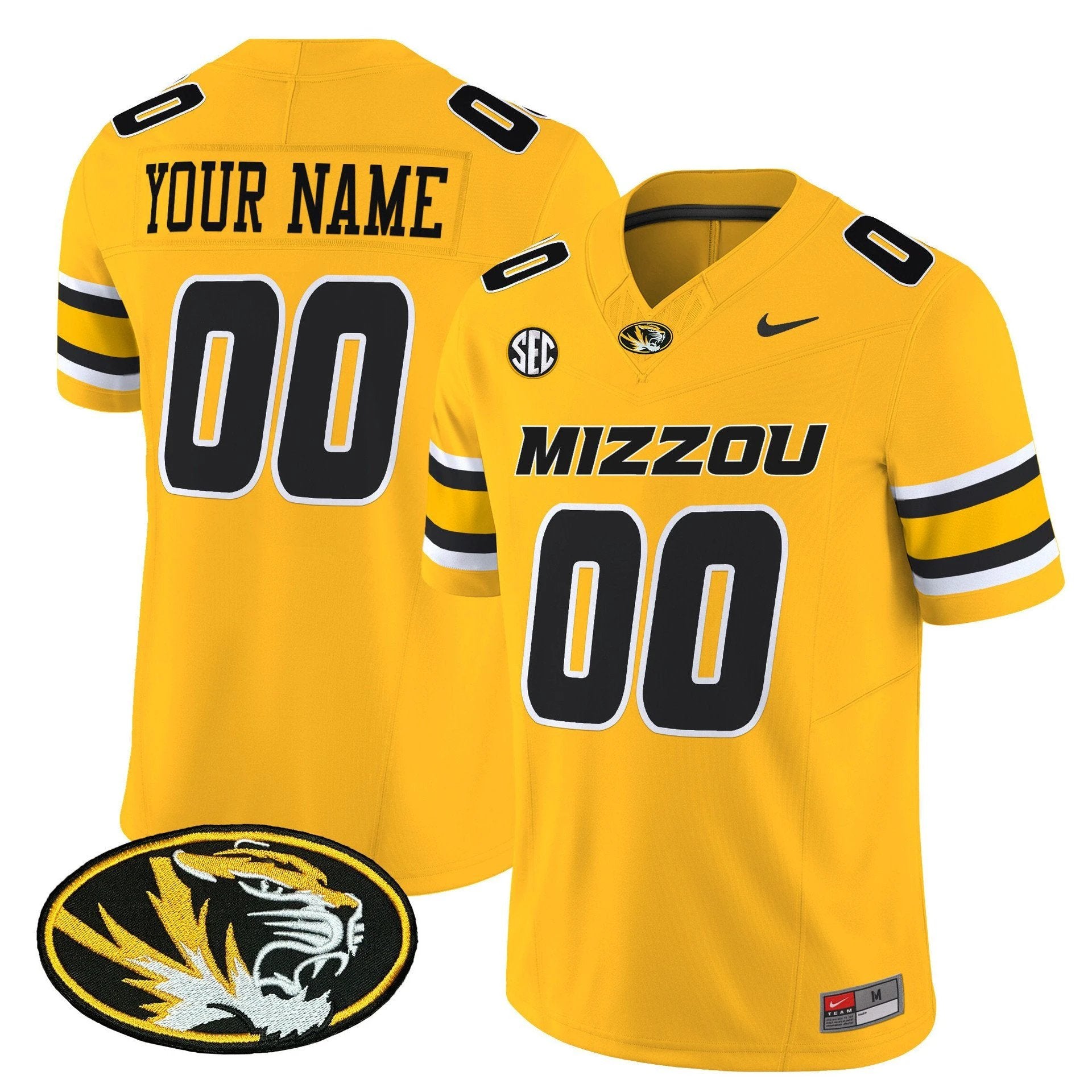 Custom Missouri Tigers Jersey Name, Number 2025 Vapor Limited Stitched by My Store NCAA Football Jerseys