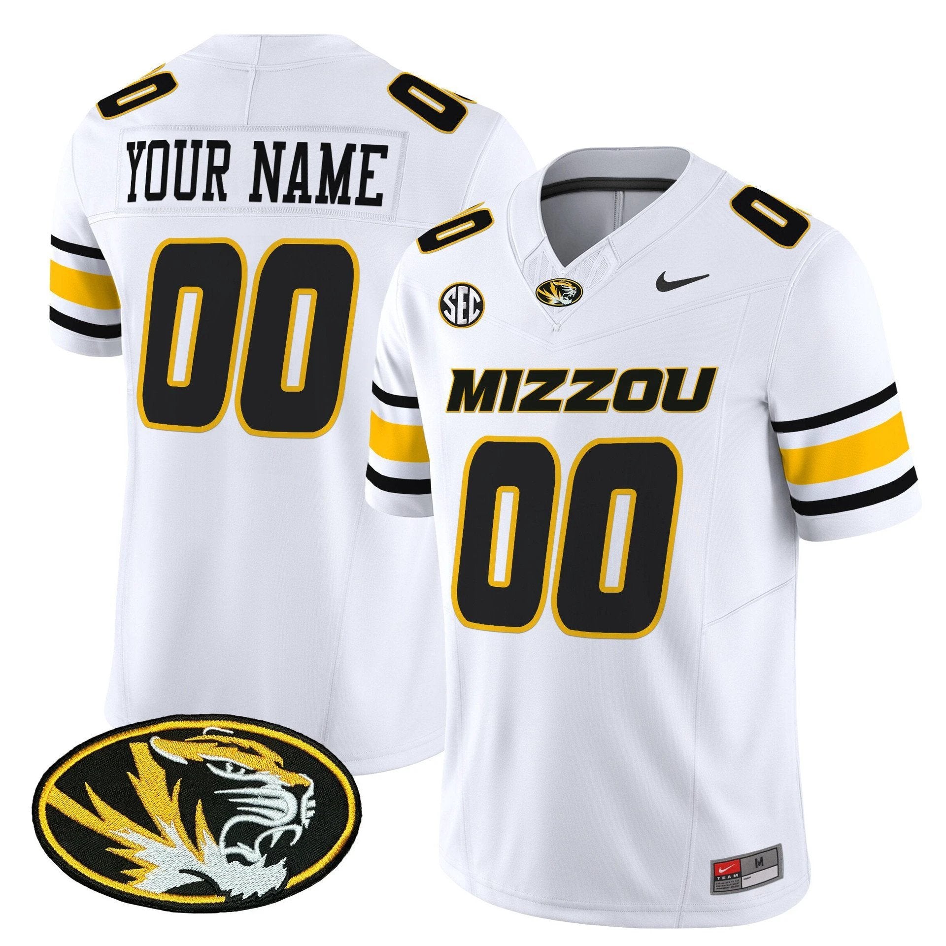 Custom Missouri Tigers Jersey Name, Number 2025 Vapor Limited Stitched by My Store NCAA Football Jerseys