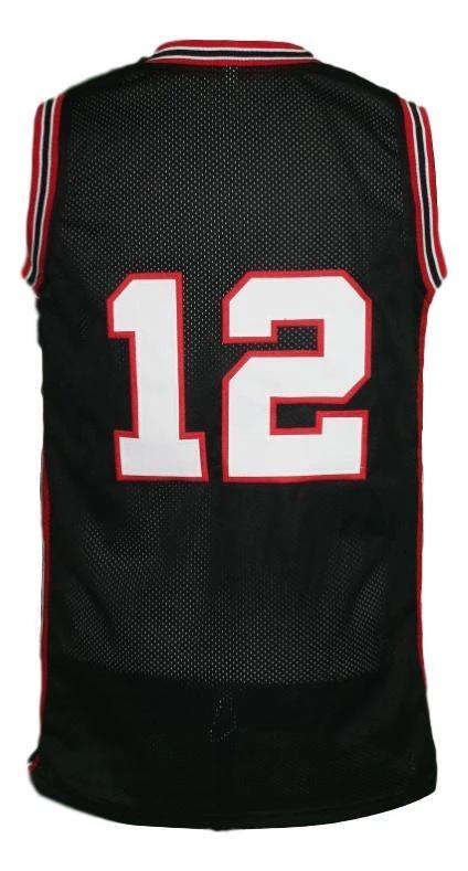 Bullets Jersey #12 Baltimore Washington Retro Basketball New Black by My store basketball