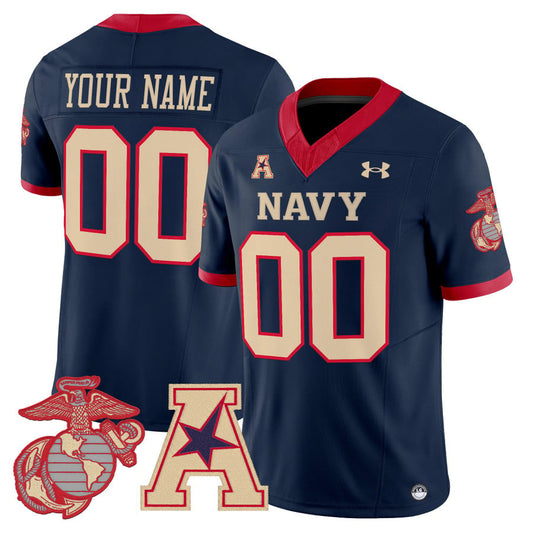 Custom Navy Midshipmen Jersey Name, Number Vapor USMC Premier Stitched by My Store NCAA Football Jerseys