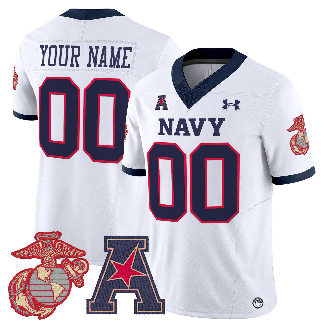 Custom Navy Midshipmen Jersey Name, Number Vapor USMC Premier Stitched by My Store NCAA Football Jerseys