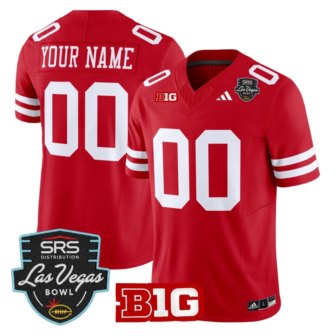 Custom Nebraska Cornhuskers Jersey 2025 Las Vegas Bowl Limited Stitched by My Store NCAA Football Jerseys