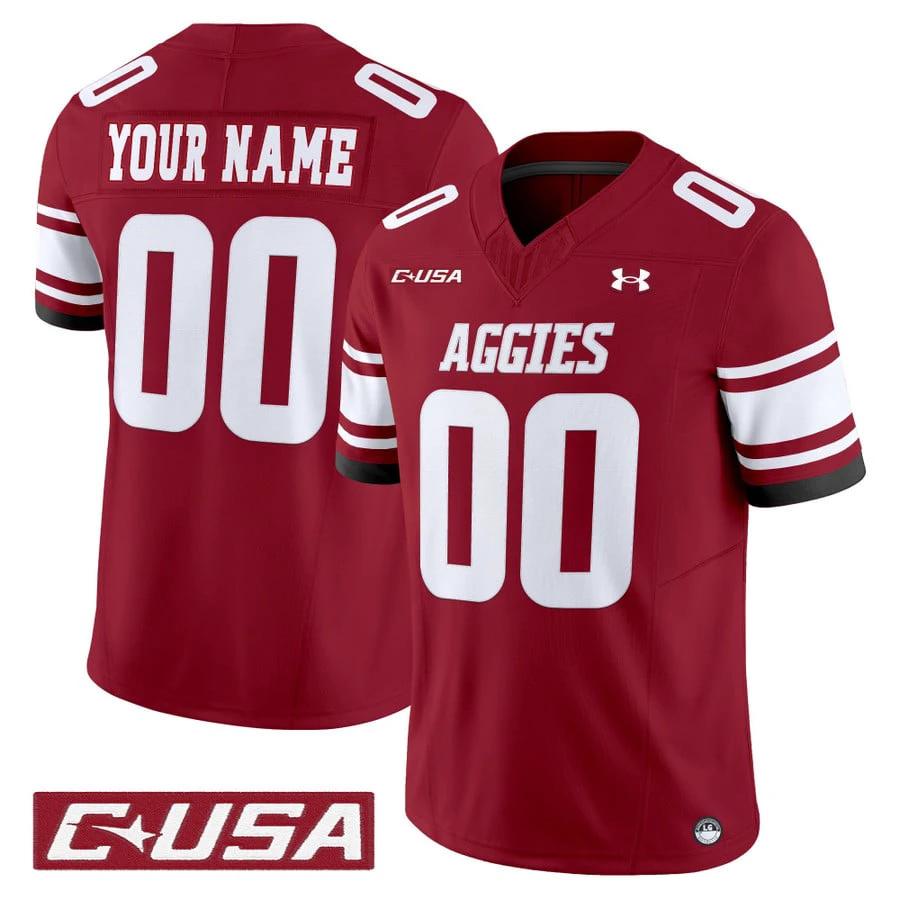 Custom New Mexico State Aggies Jersey 2025 Vapor Limited Stitched by My Store NCAA Football Jerseys