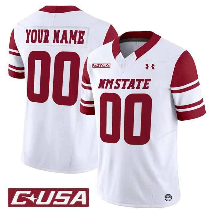 Custom New Mexico State Aggies Jersey 2025 Vapor Limited Stitched by My Store NCAA Football Jerseys
