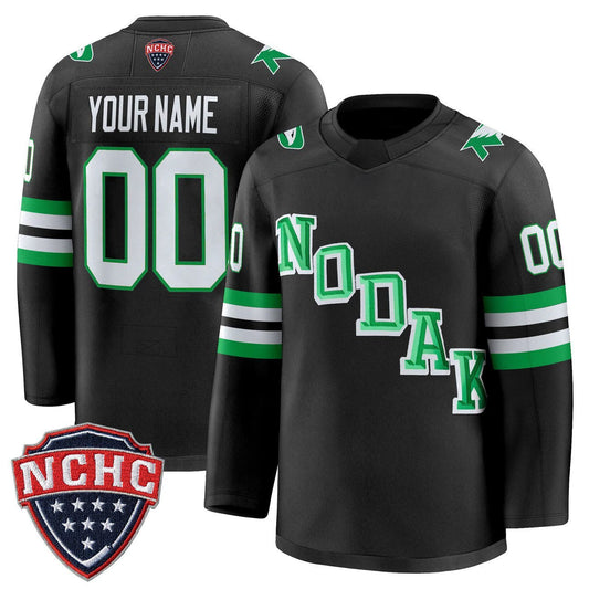 Custom North Dakota Fighting Hawks Jersey 2025-26 Premium Stitched by Hockey David