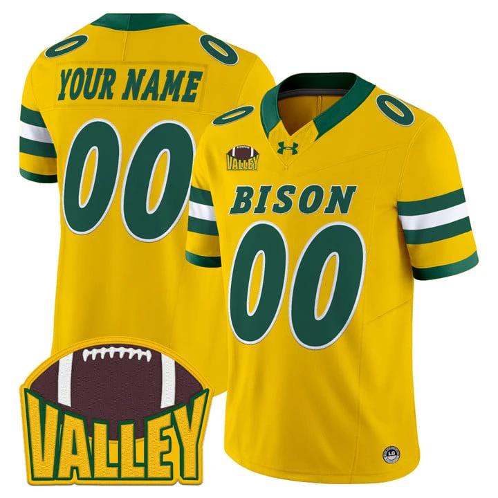 Custom North Dakota State Bison Jersey 2025 Vapor Limited Stitched by My Store NCAA Football Jerseys