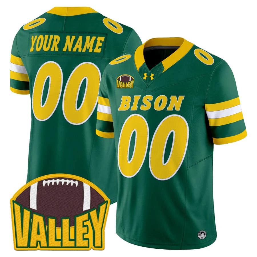 Custom North Dakota State Bison Jersey 2025 Vapor Limited Stitched by My Store NCAA Football Jerseys