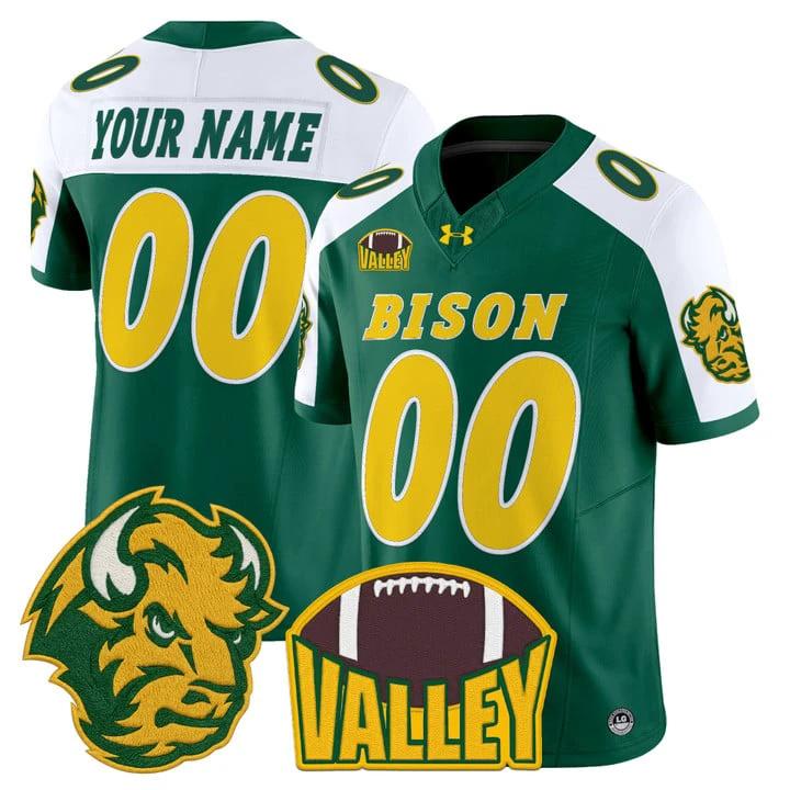 Custom North Dakota State Bison Jersey 2025 Vapor Limited Stitched by My Store NCAA Football Jerseys