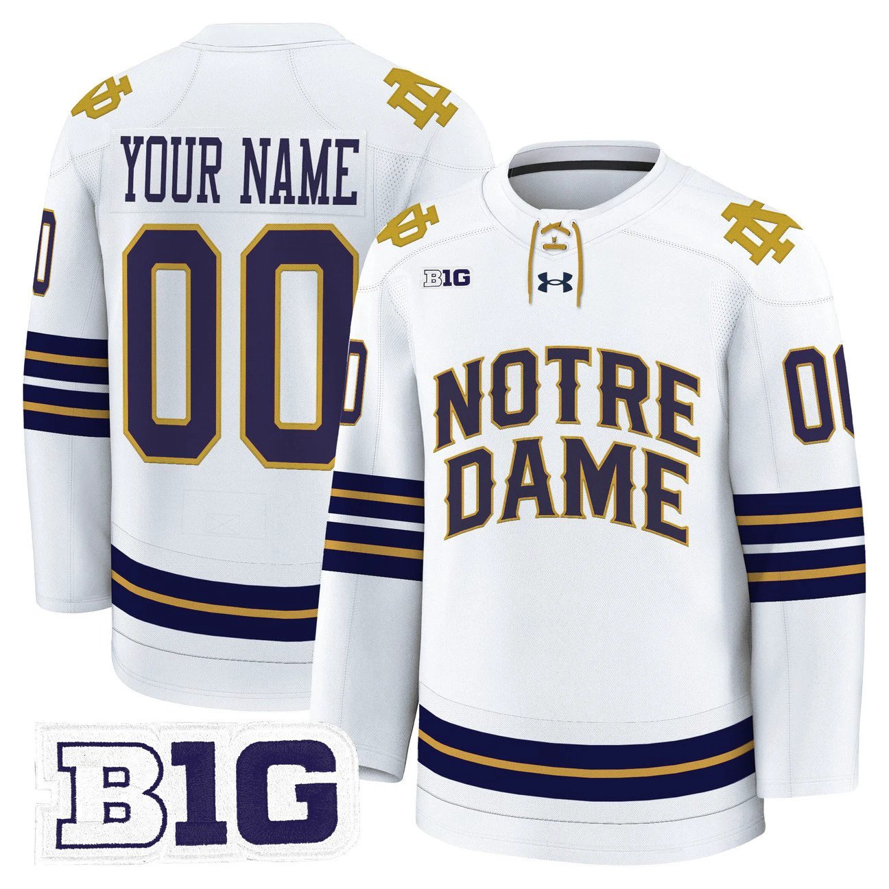 Custom Notre Dame Fighting Irish Jersey 2025-26 Premium Stitched by Hockey David