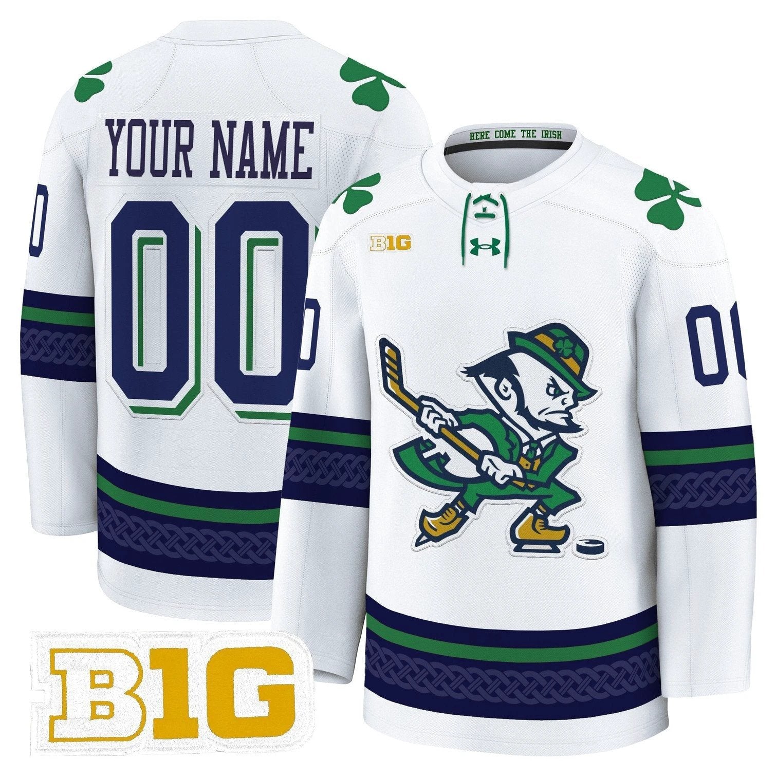 Custom Notre Dame Fighting Irish Jersey 2025-26 Premium Stitched by Hockey David