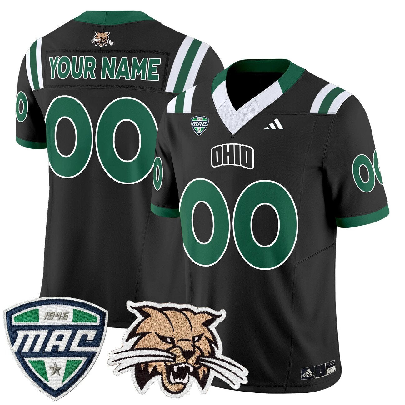 Custom Ohio Bobcats Jersey Name, Number 2025 Vapor Limited Stitched by My Store NCAA Football Jerseys