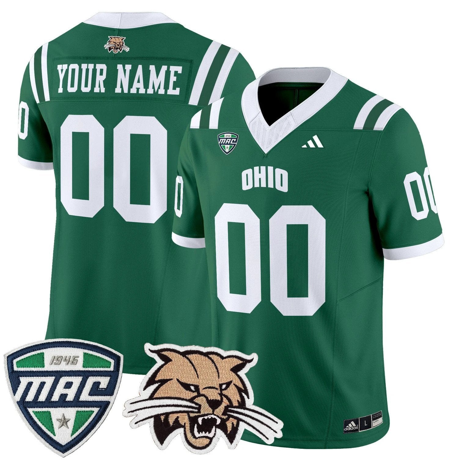 Custom Ohio Bobcats Jersey Name, Number 2025 Vapor Limited Stitched by My Store NCAA Football Jerseys