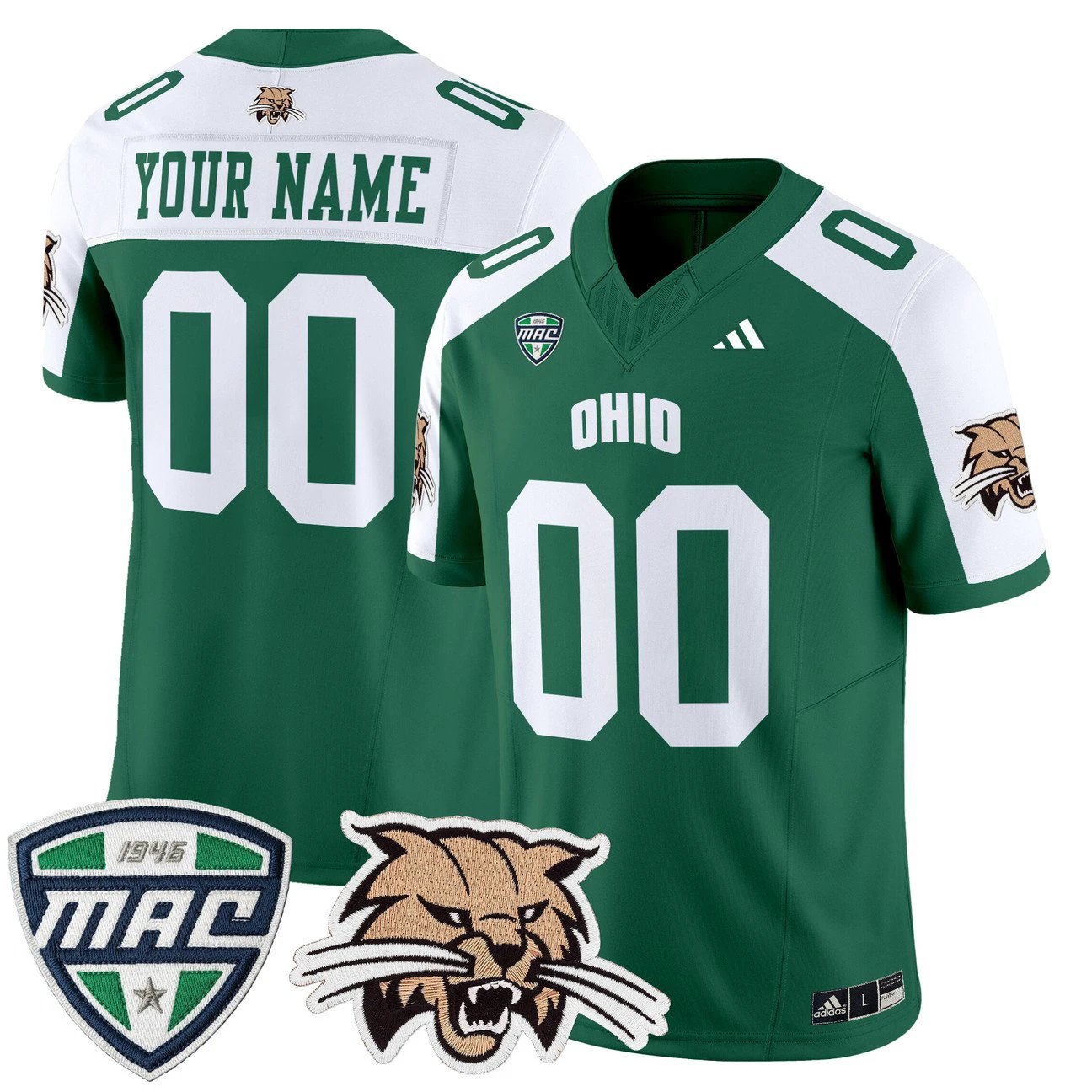 Custom Ohio Bobcats Jersey Name, Number 2025 Vapor Limited Stitched by My Store NCAA Football Jerseys