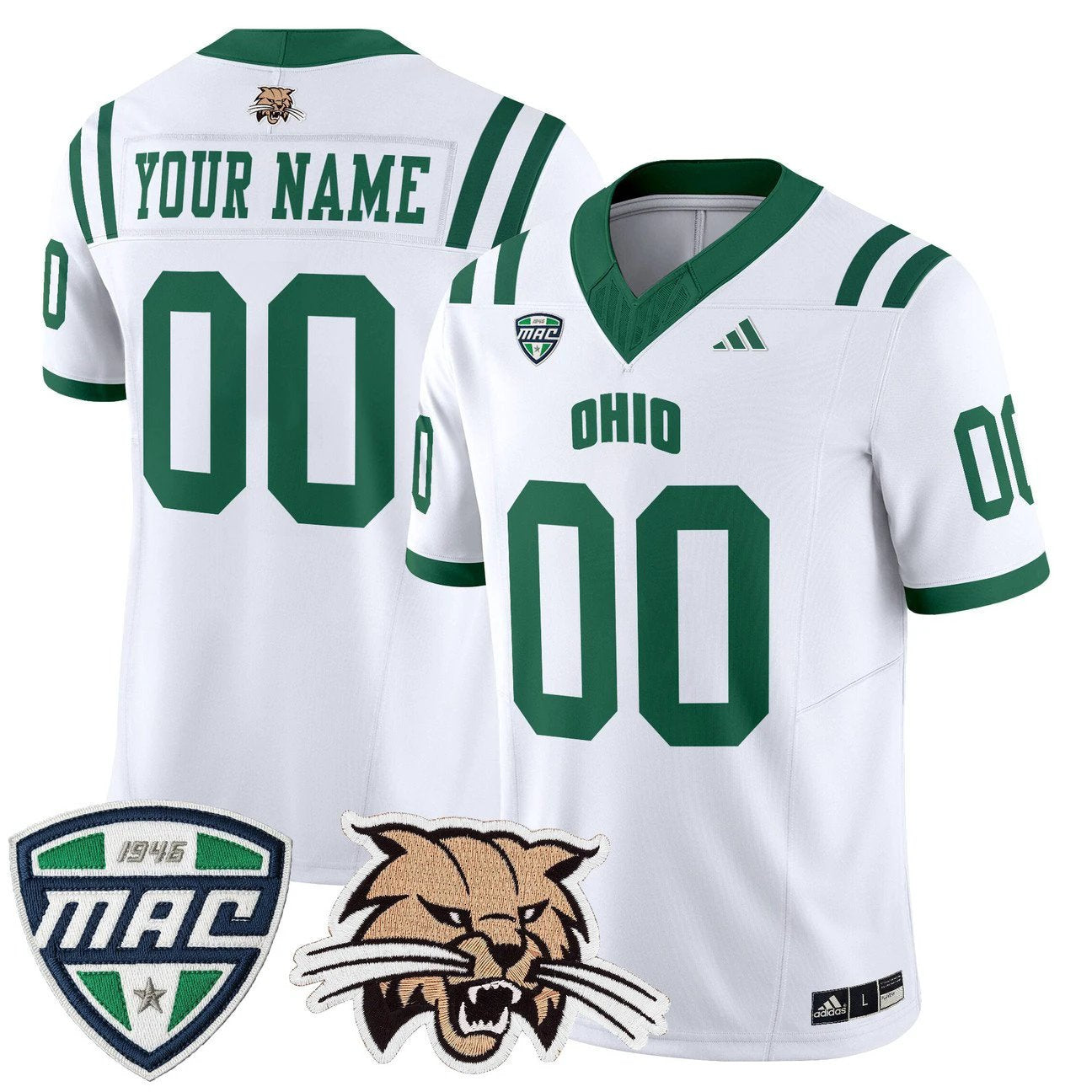 Custom Ohio Bobcats Jersey Name, Number 2025 Vapor Limited Stitched by My Store NCAA Football Jerseys