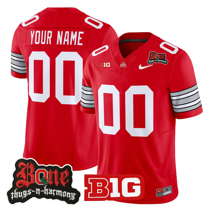 Custom Ohio State Buckeyes Jersey Bone Thugs-N-Harmony Patch Stitched by My Store NCAA Football Jerseys