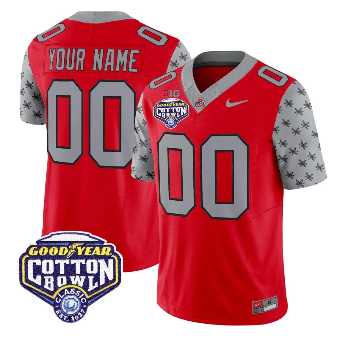 Custom Ohio State Jersey Name, Number 2025 Cotton Bowl Patch Stitched by My Store NCAA Football Jerseys