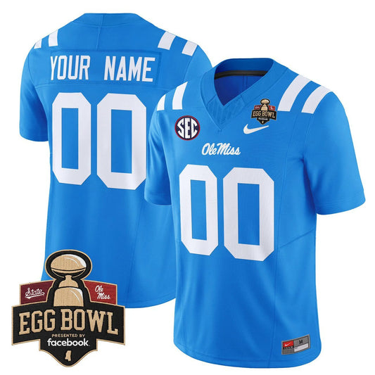 Custom Ole Miss Rebels Jersey 2025 Egg Bowl Vapor Limited Stitched by My Store NCAA Football Jerseys