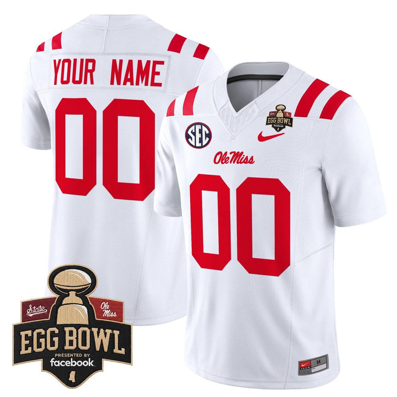 Custom Ole Miss Rebels Jersey 2025 Egg Bowl Vapor Limited Stitched by My Store NCAA Football Jerseys