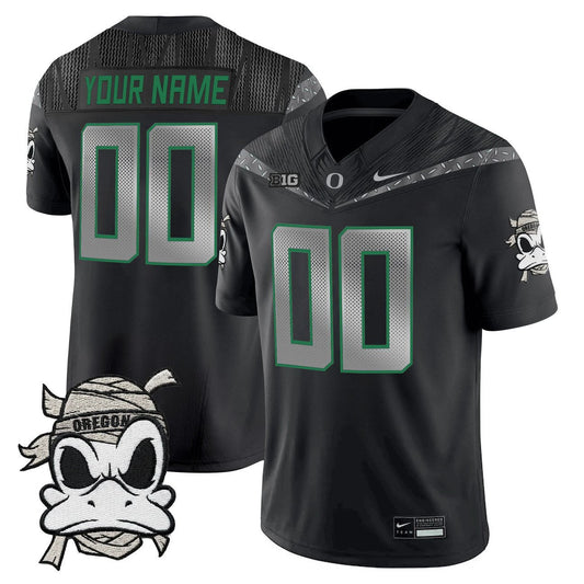 Custom Oregon Ducks 2025 Jersey Mummy Duck Vapor Limited Stitched by My Store NCAA Football Jerseys