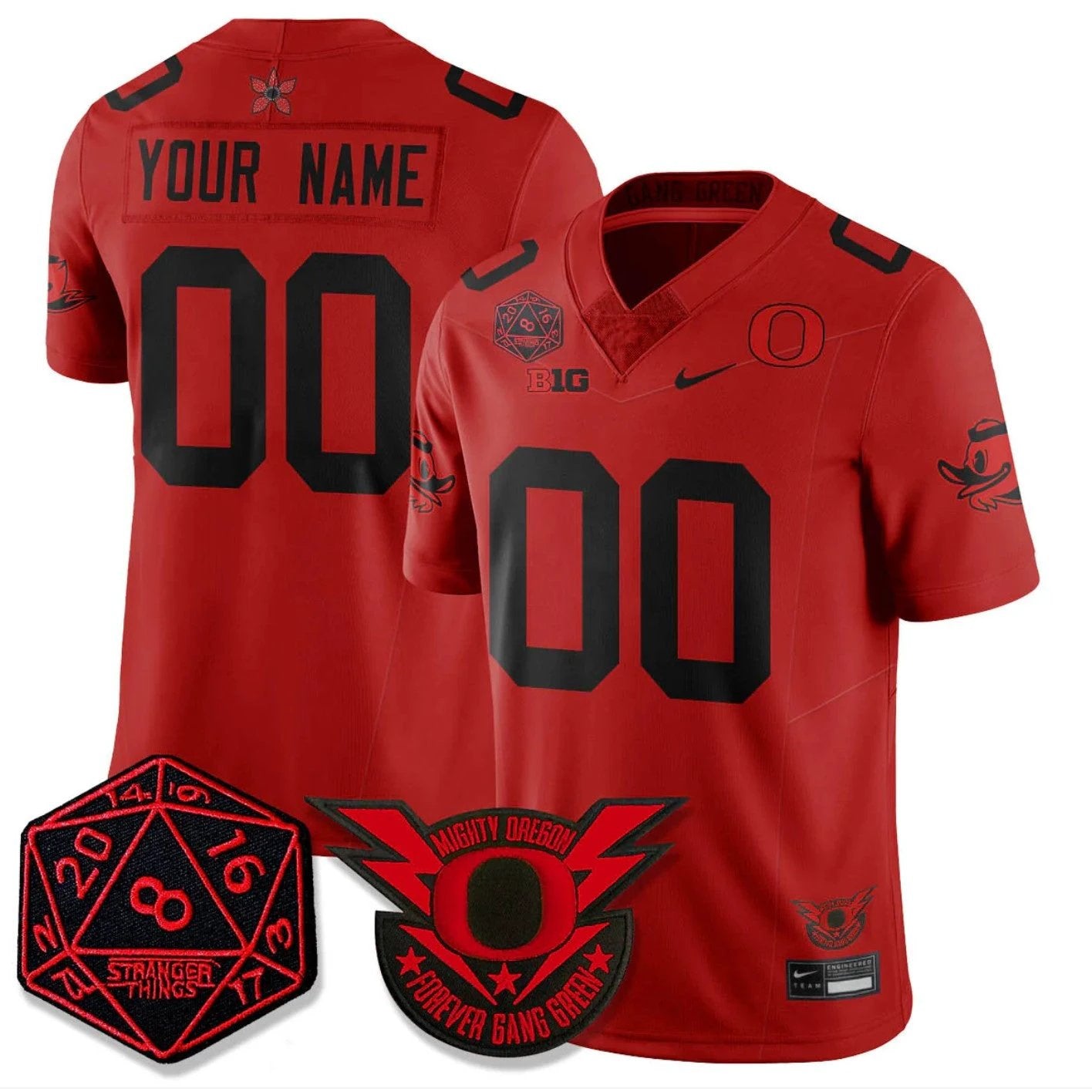 Custom Oregon Ducks Jersey Stranger Things Vapor Limited Stitched by My Store NCAA Football Jerseys