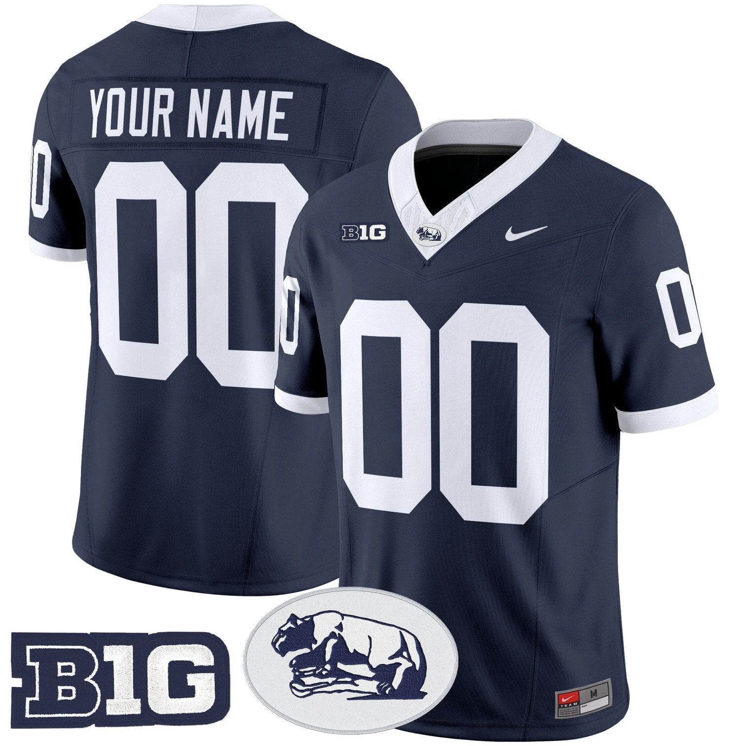 Custom Penn State Jersey Name, Number 2025 Throwback Vapor Limited Stitched by My Store NCAA Football Jerseys