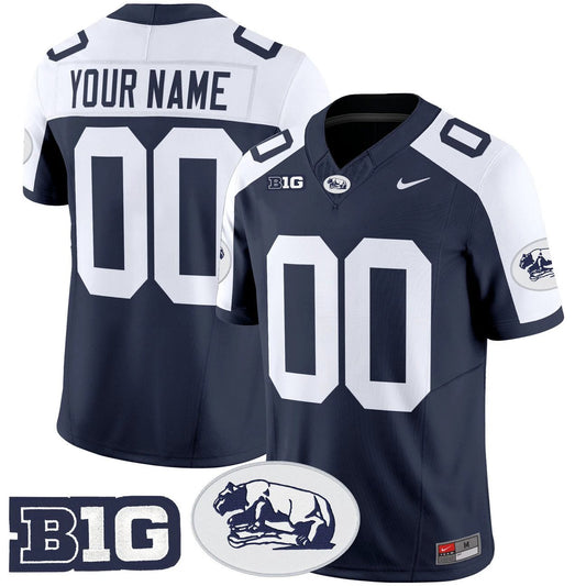 Custom Penn State Jersey Name, Number 2025 Throwback Vapor Limited Stitched by My Store NCAA Football Jerseys