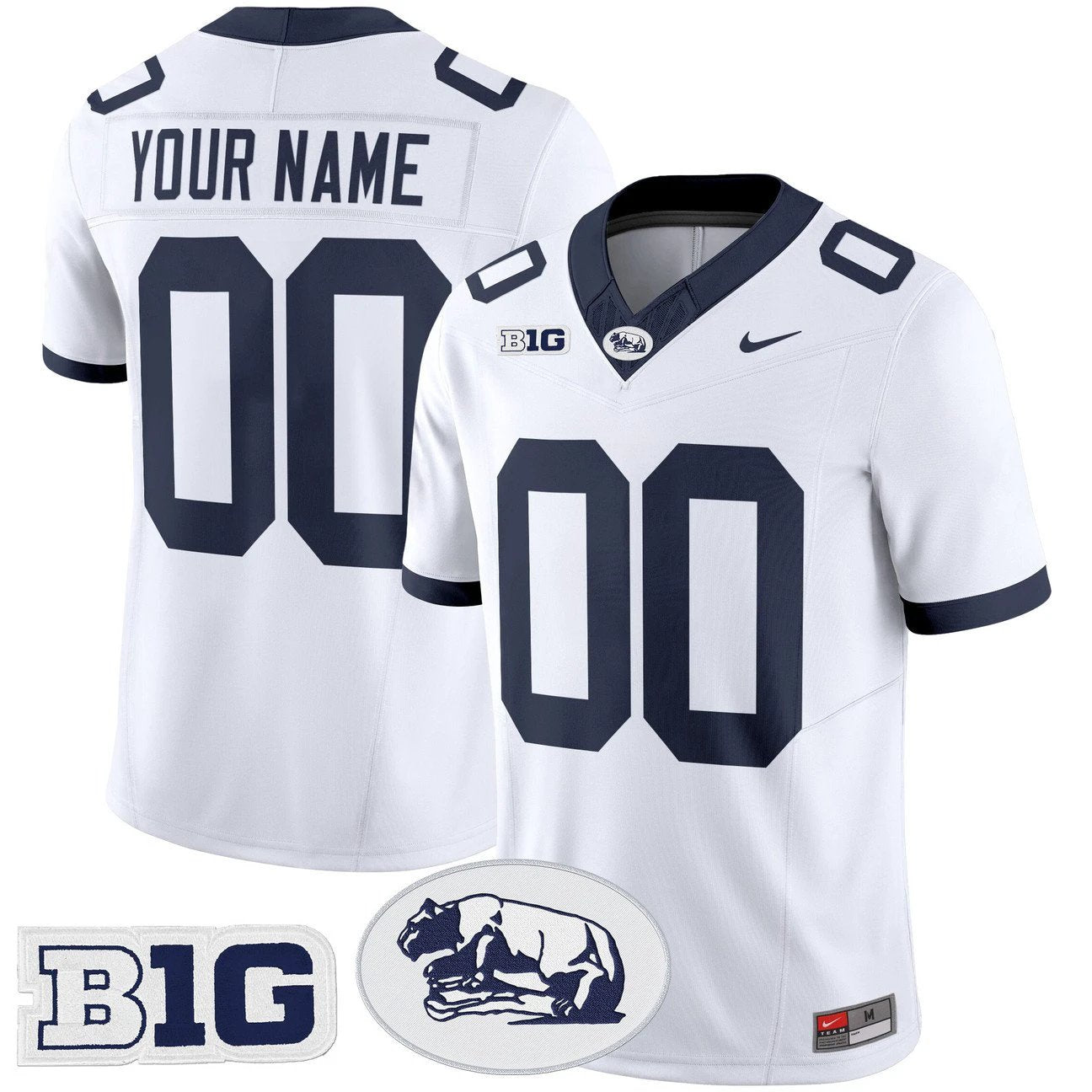 Custom Penn State Jersey Name, Number 2025 Throwback Vapor Limited Stitched by My Store NCAA Football Jerseys