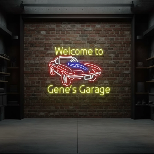 Custom Personalized Garage Led Neon Sign by Neonchics
