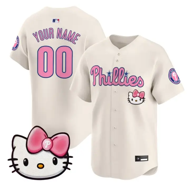 Custom Philadelphia Phillies Jersey Name, Number Hello Kitty Stitched by My Store