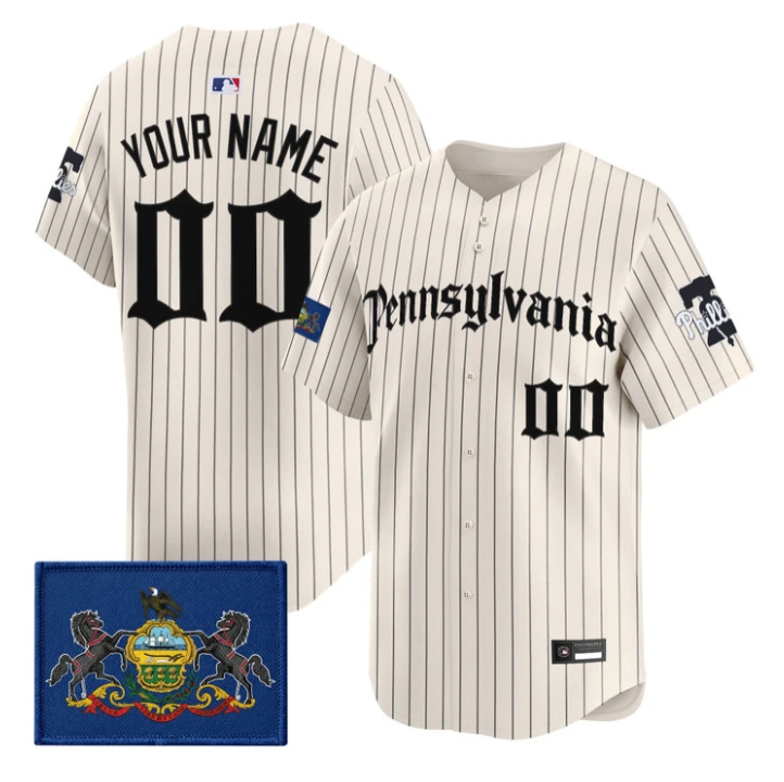 Custom Phillies Jersey Name, Number Pennsylvania Gothic Edition Stitched by My Store