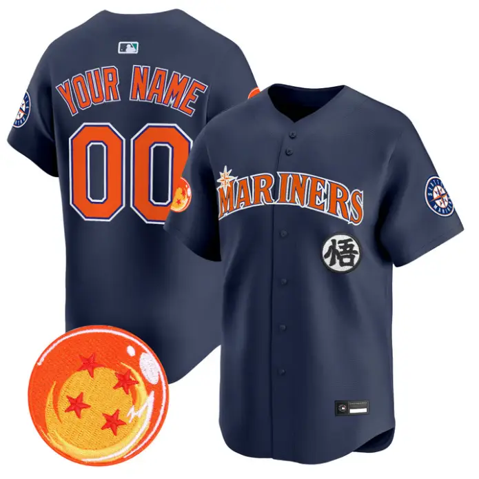 Custom Seattle Mariners Jersey Dragon Ball Vapor Premier Stitched by My Store